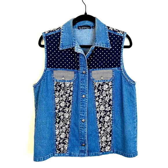 shelly & Arnold Jackets & Blazers - Vintage Shelly & Arnold Denim Vest M